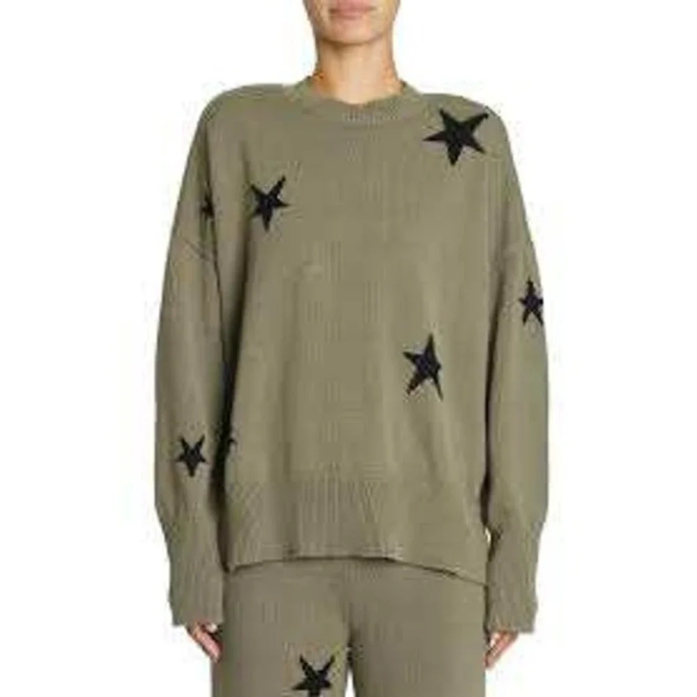 Pistola Darya Star Oversized Oversized Crewneck Sweater Womens M Royal Honor